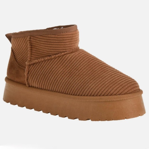 Dirty Laundry Shoes - Dirty Laundry Corduroy Ribbed Platform Mini Boot